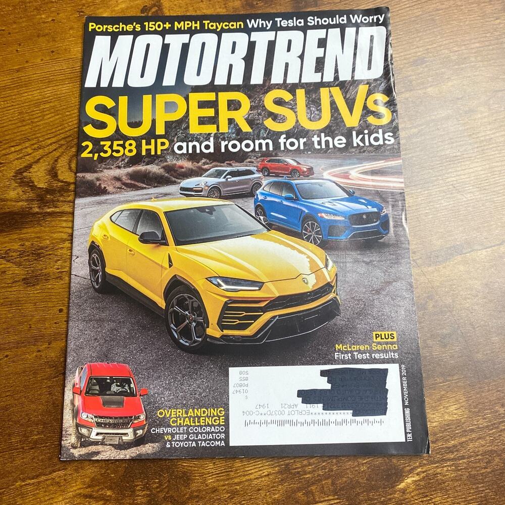 Motor Trend Magazine Nov 2019 Super SUVs